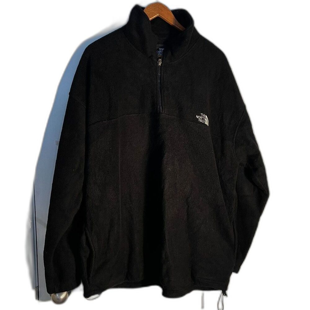 Women's The North Face Black Sherpa 1/4 Zip Pullover Jacket SZ 1X
